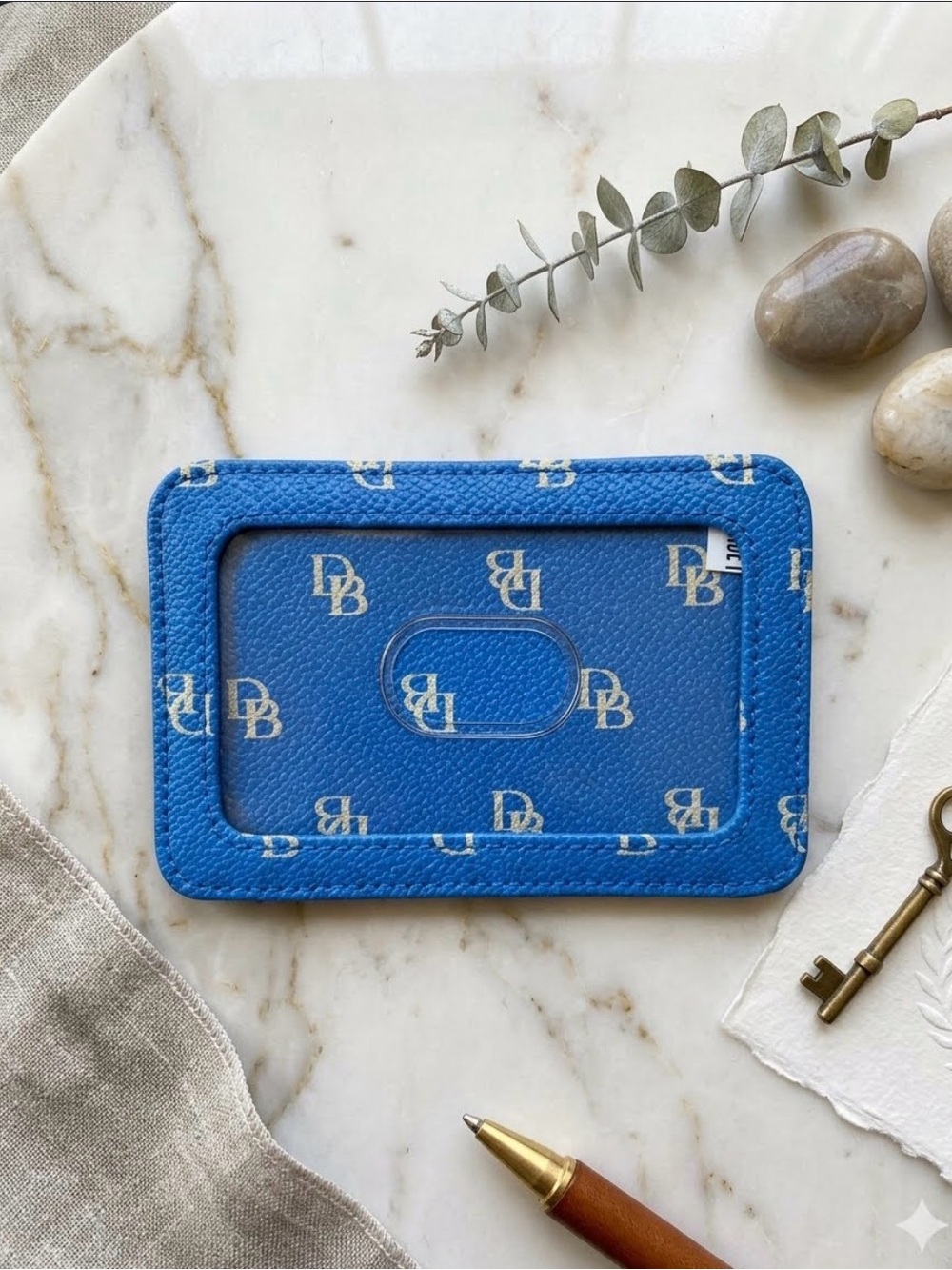 Dooney & Bourke Blue Logo Card Case